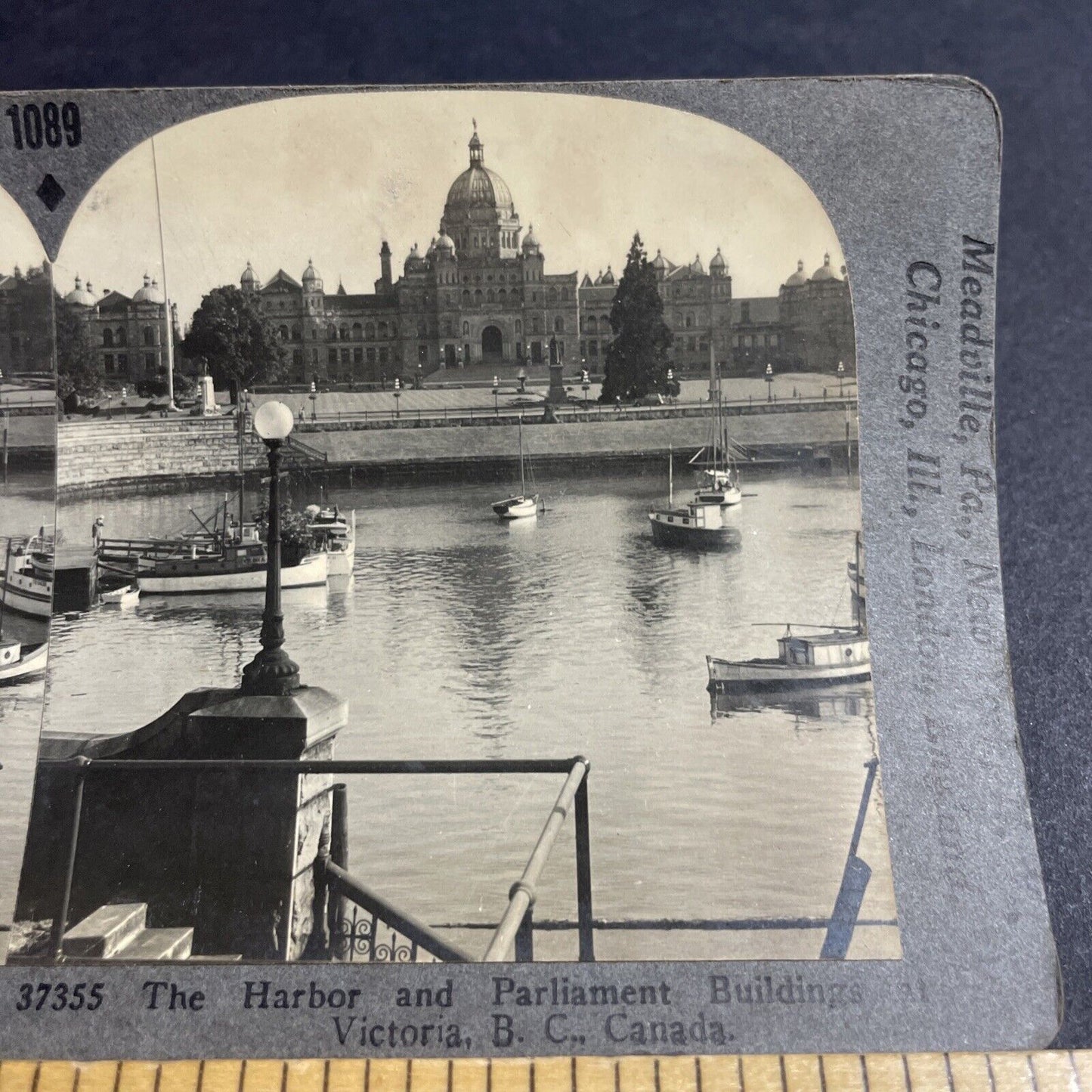 Antique 1920s Victoria British Columbia Buildings Stereoview Photo Card P4935