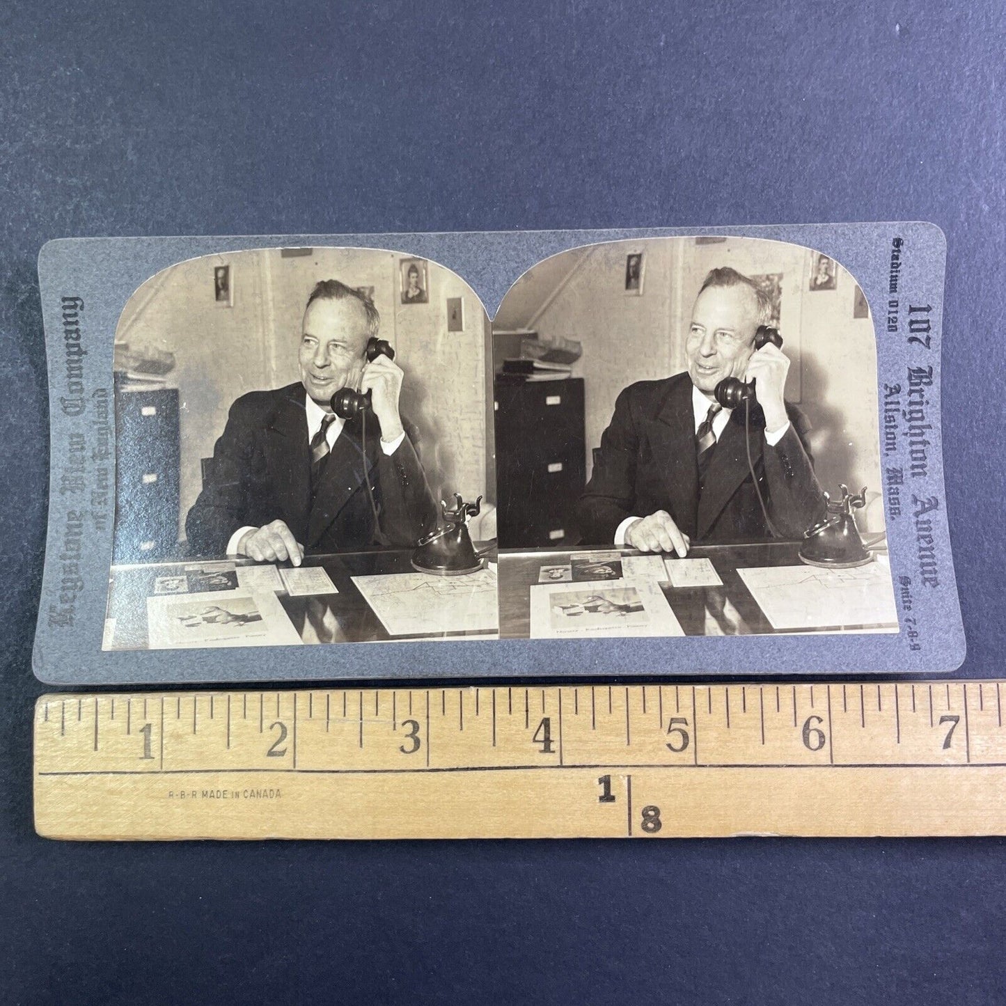 Llyod Harrison Bugbee Stereoview Hartford School Supt. Antique c1930s X4153