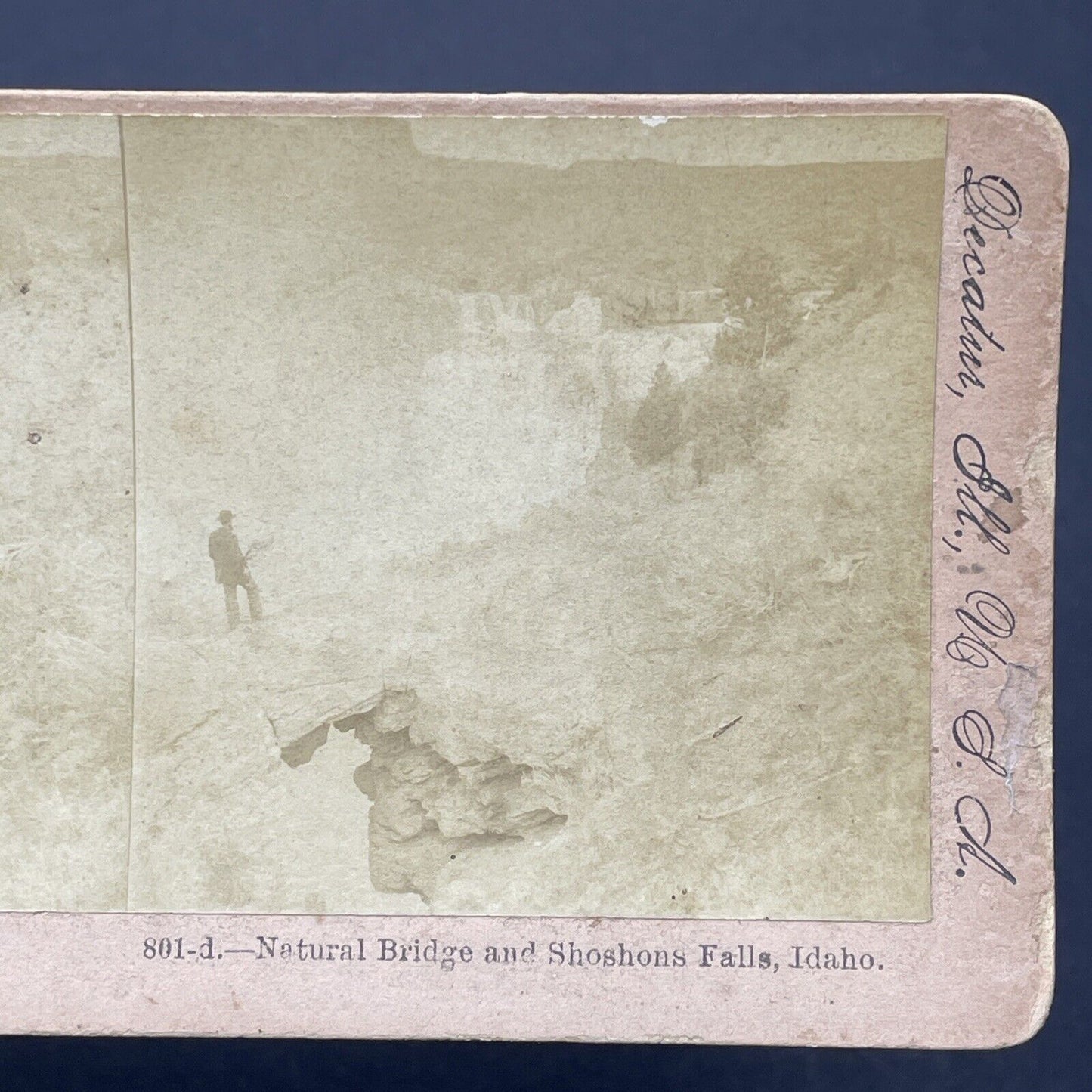 Antique 1860s Shoshone Idaho Waterfalls First Photo Stereoview Photo Card P1803