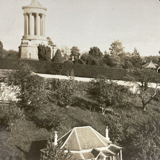 Antique 1920s Robbie Burns Monument Dumfries Scotland Stereoview Photo Card 5097