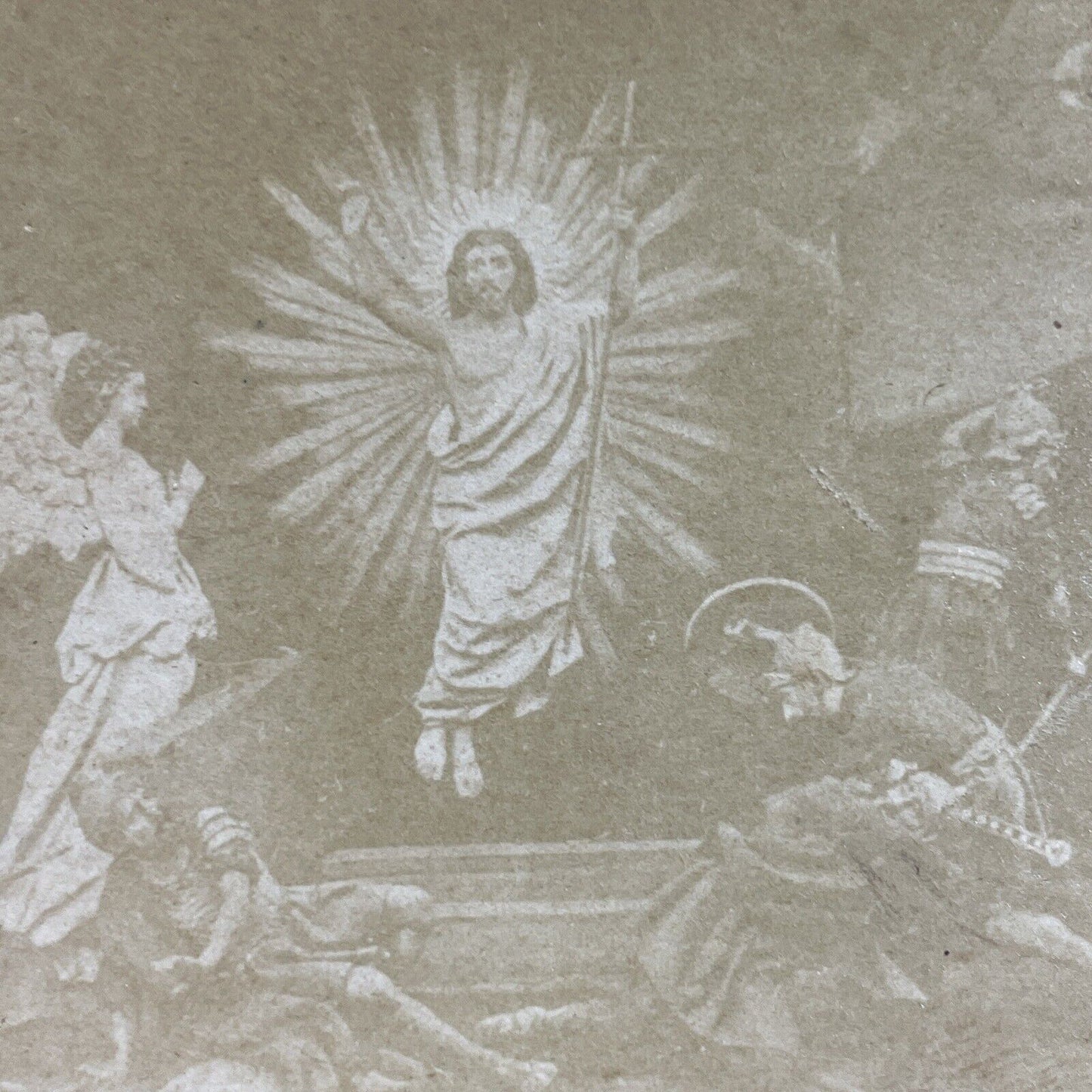 Antique 1870s Jesus Is Resurrected Risen Stereoview Photo Card P3560