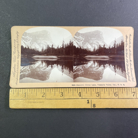 Mirror Lake Yosemite Yo-Semite California Stereoview Antique c1899 X1600