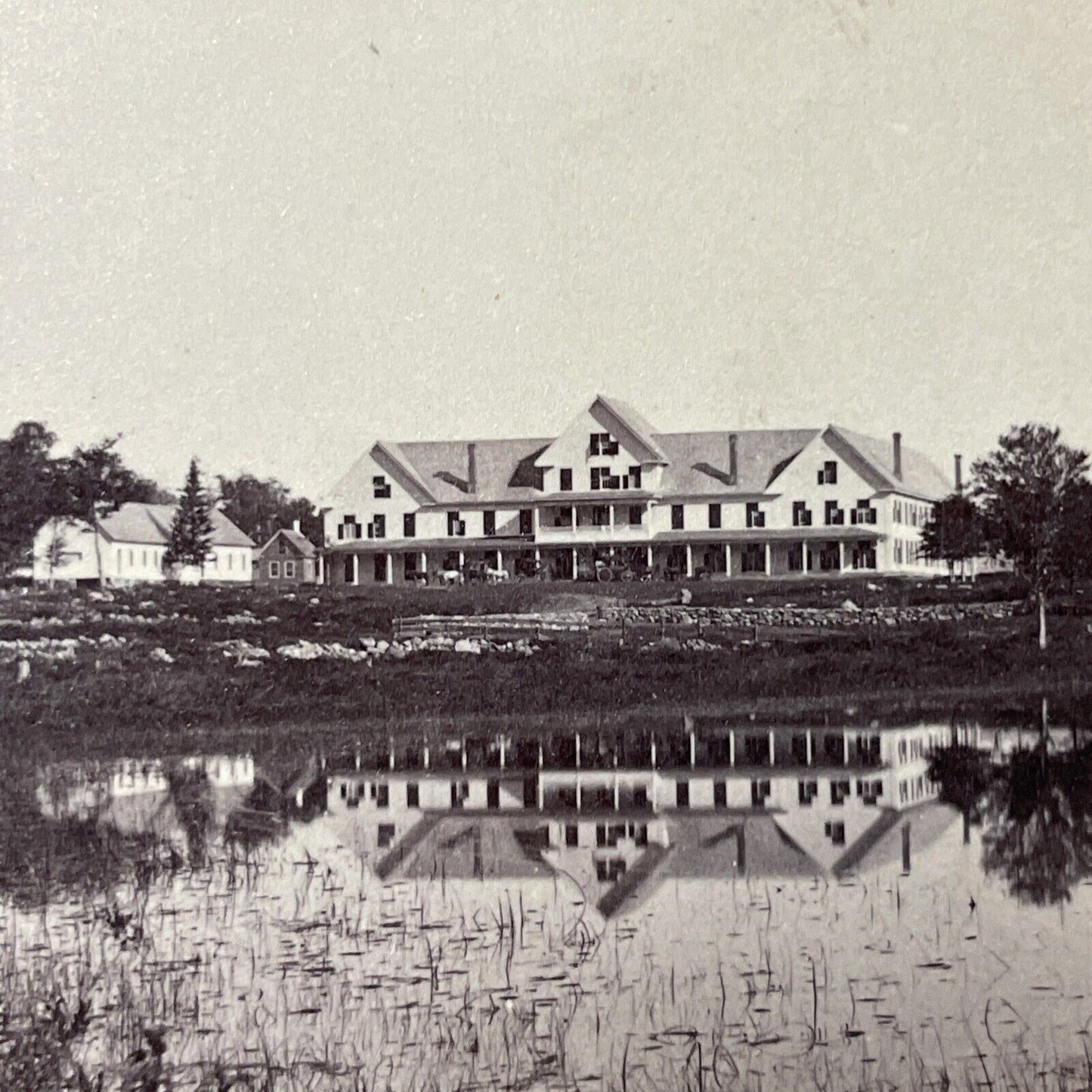 Antique 1870s Crawford House Hotel New Hampshire Stereoview Photo Card V1848