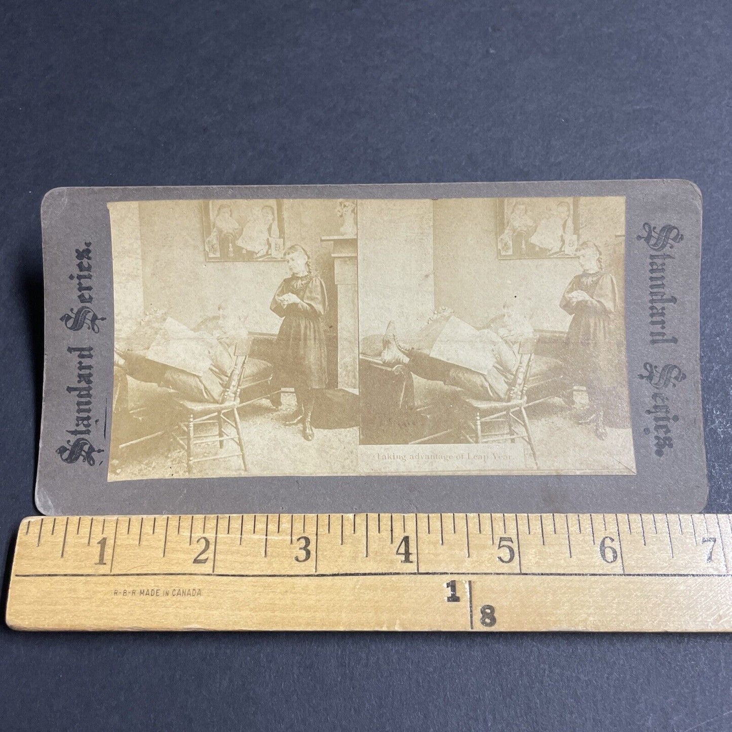 Antique 1870s Boy Puts His Feet Up On Table Stereoview Photo Card P4688