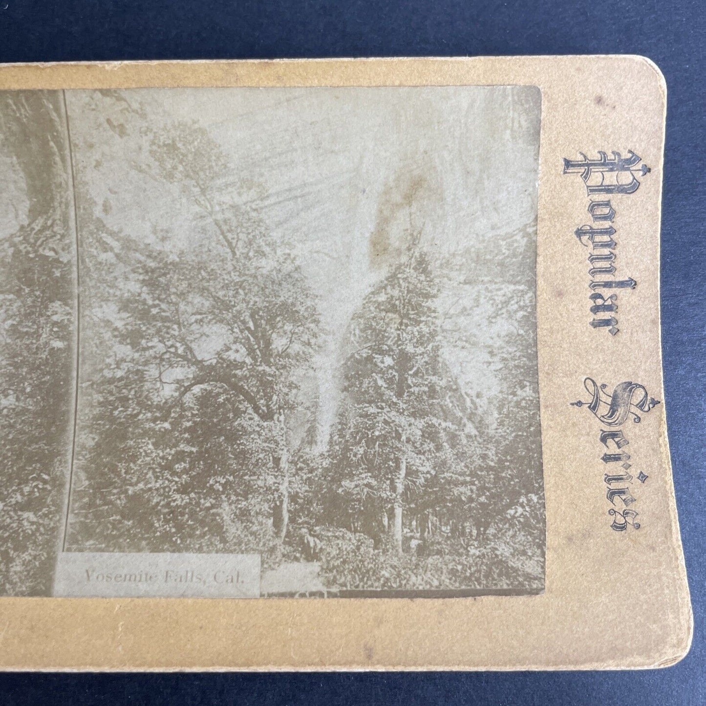 Antique c1870s Yosemite Falls California Stereoview Photo Card P1034