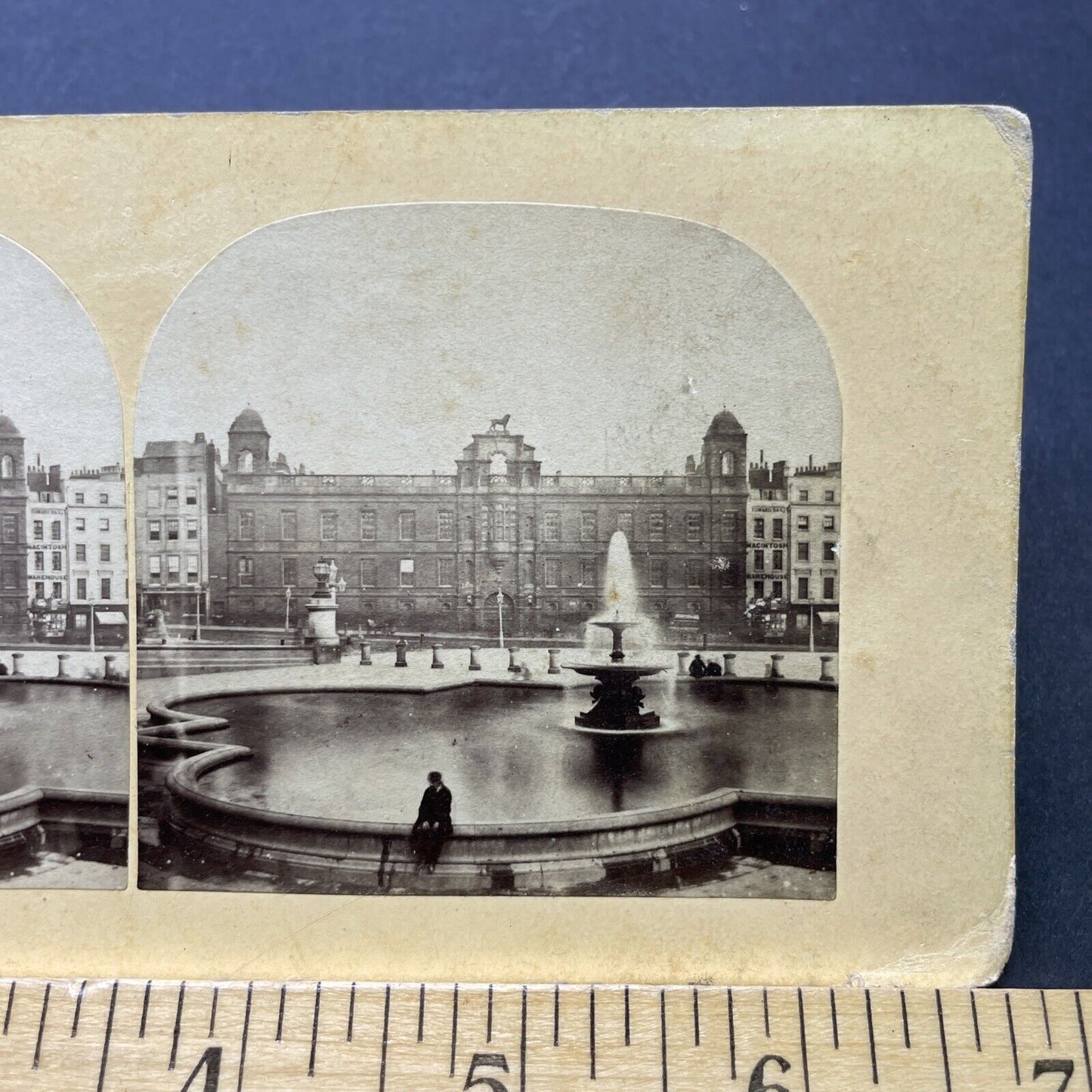 Antique 1860s Northumberland House London England Stereoview Photo Card P2465