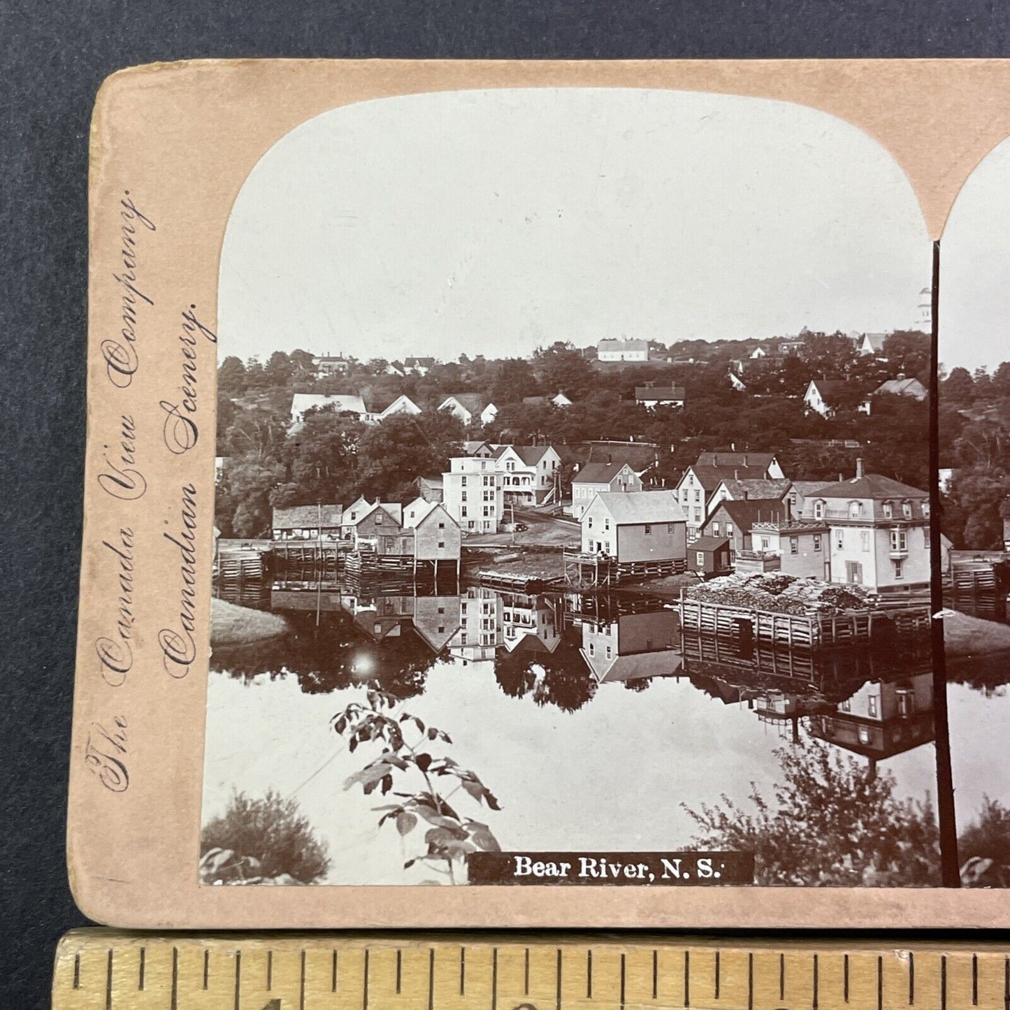 Bear River Nova Scotia Canada Stereoview Antique c1899 Y489