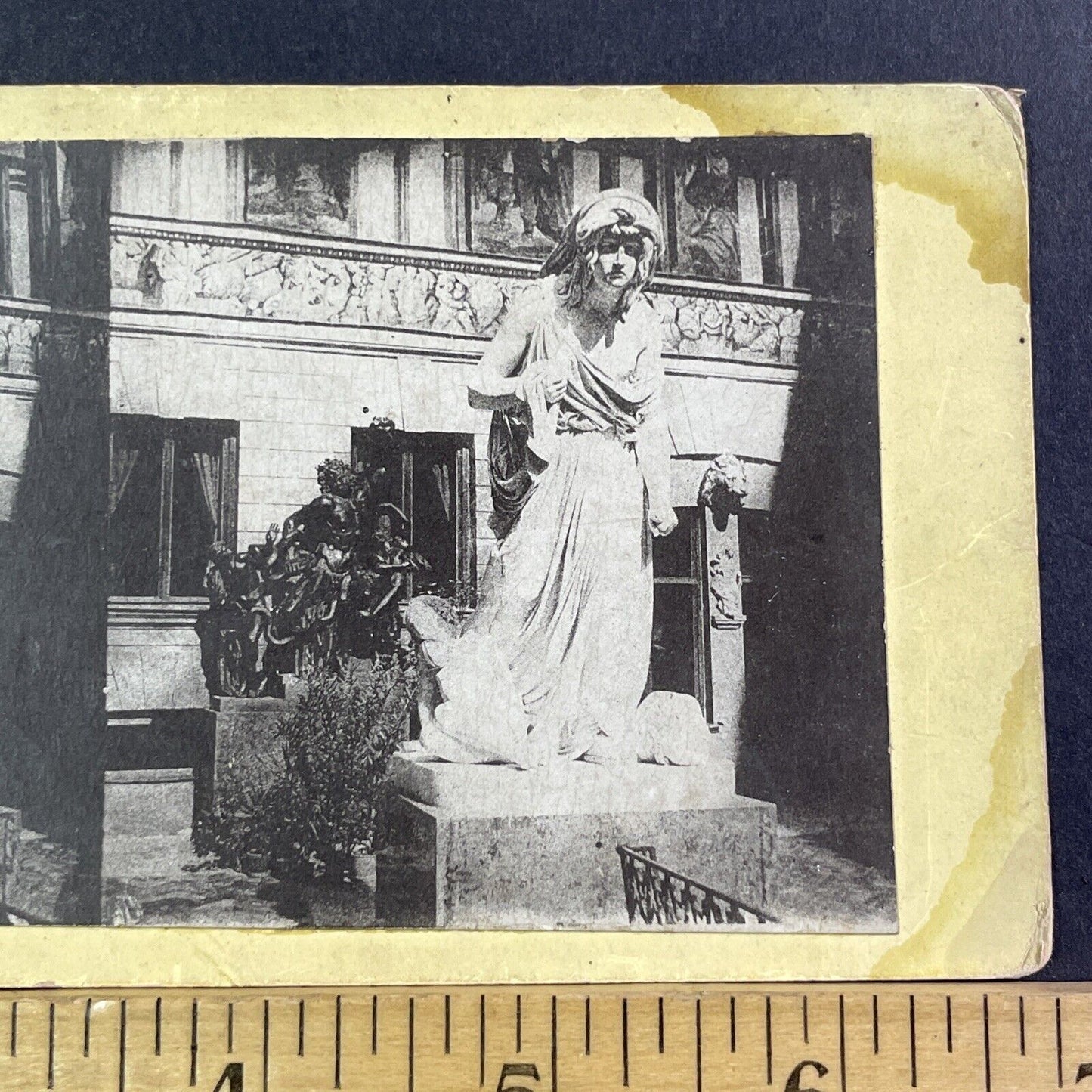 Marble Statue Of  Medea Stereoview Saint Petersburg Russia Antique c1865 X1887