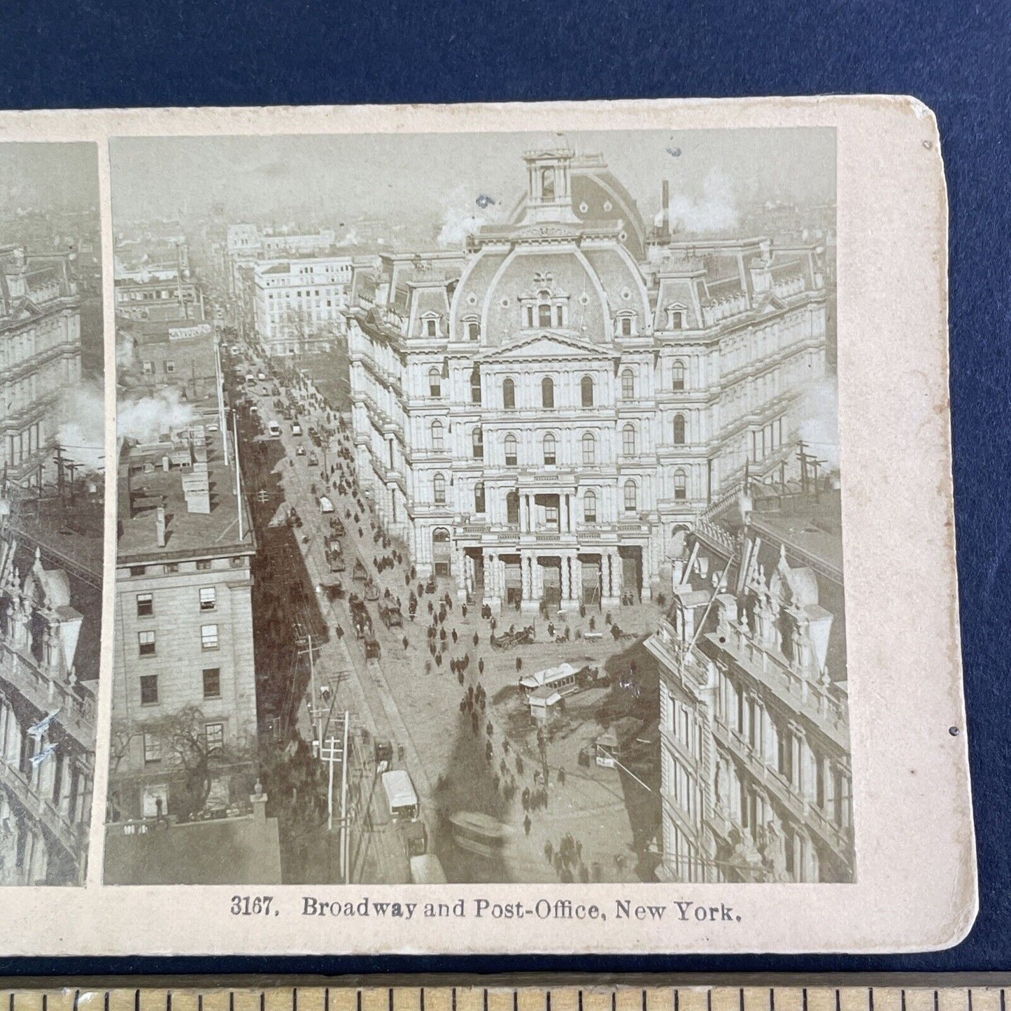 Broadway Manhattan New York City NYC Stereoview Antique c1880 X3877