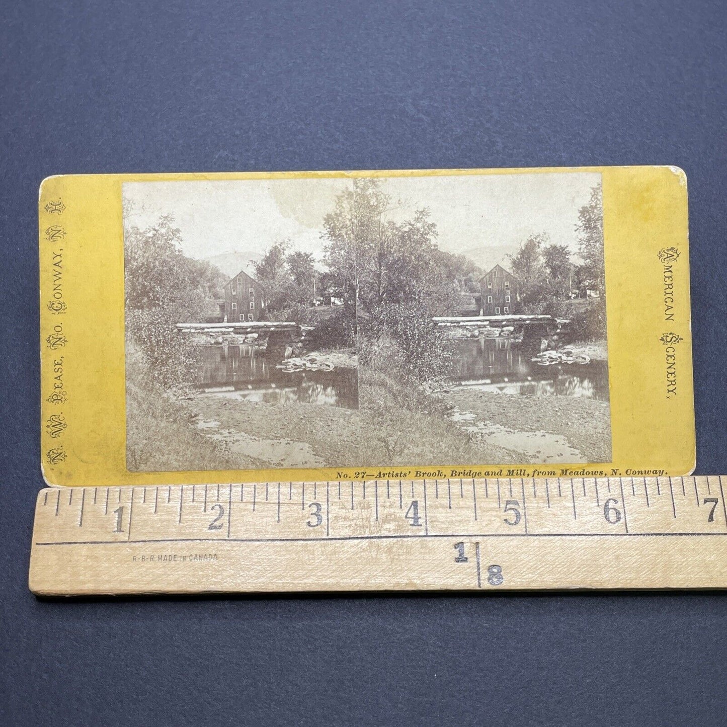 Antique 1870s North Conway NH Lumber Mill Stereoview Photo Card V1714