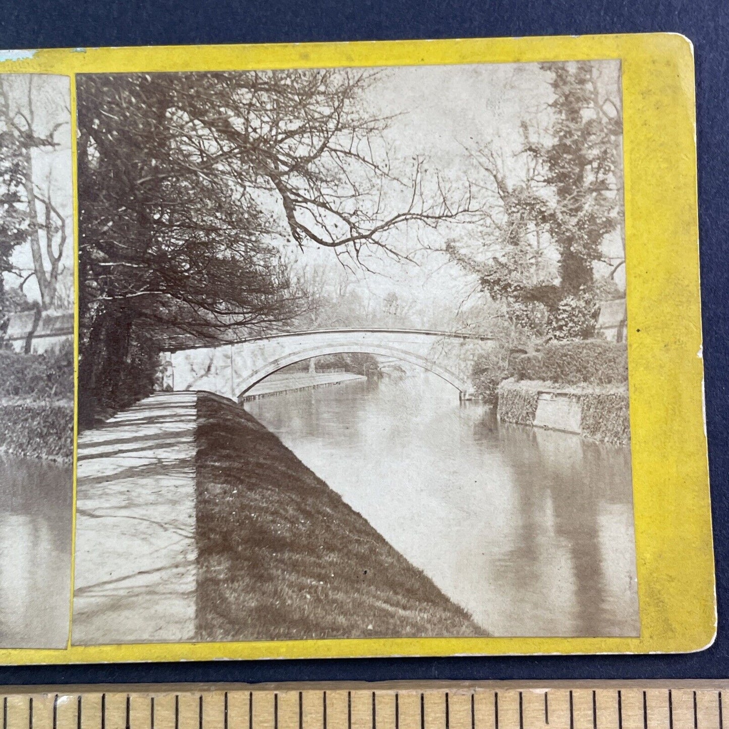 King's College Cambridge England Stereoview Hills & Saunders Antique c1870 X3672