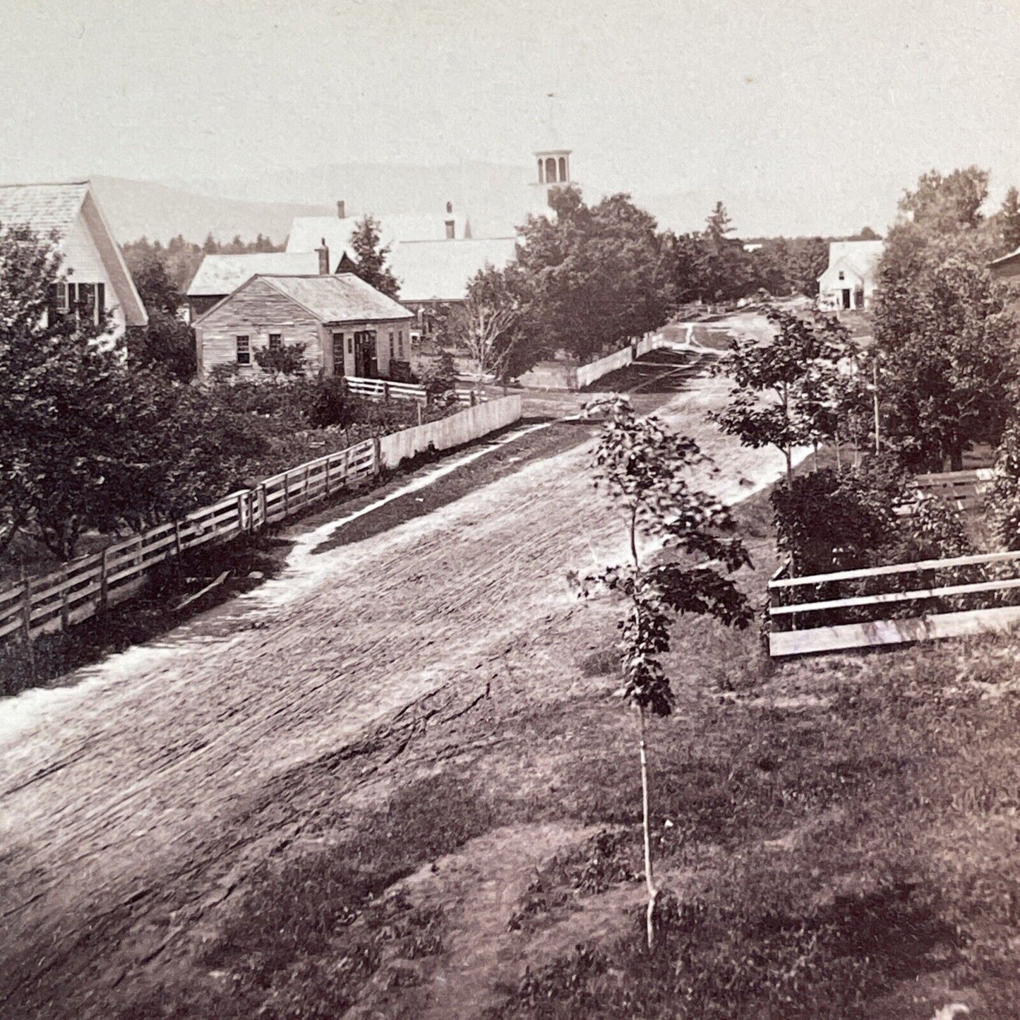 Campton Village New Hampshire Stereoview E.J. Young Antique c1870s Y882