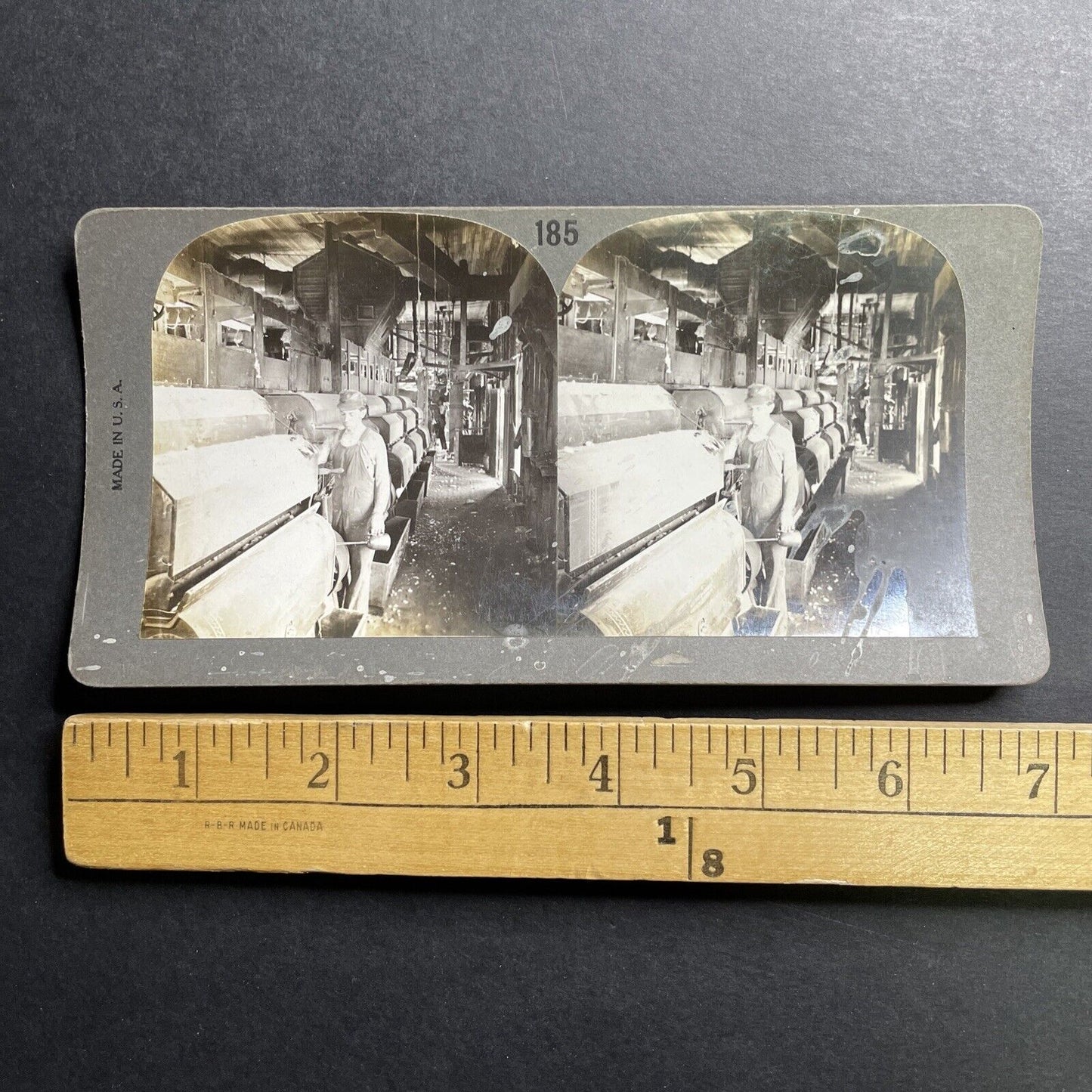 Antique 1909 Cotton Mill In Greenville Texas Stereoview Photo Card P1523