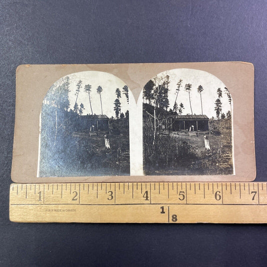 Copper Mountain Colorado Mine Superintendent Stereoview Antique c1870s X2731