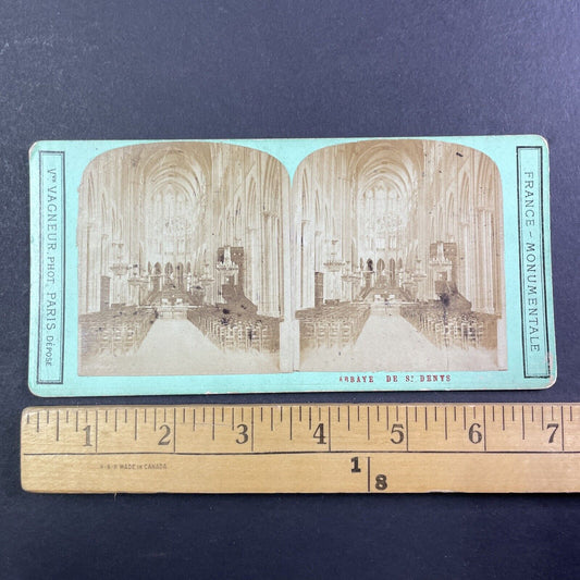 Basilica of Saint-Denis France Stereoview Veuve Vagneur Antique c1878 X3843