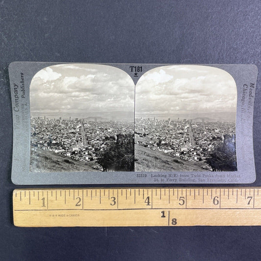 Market Street San Francisco California Stereoview Antique c1920s Y1029