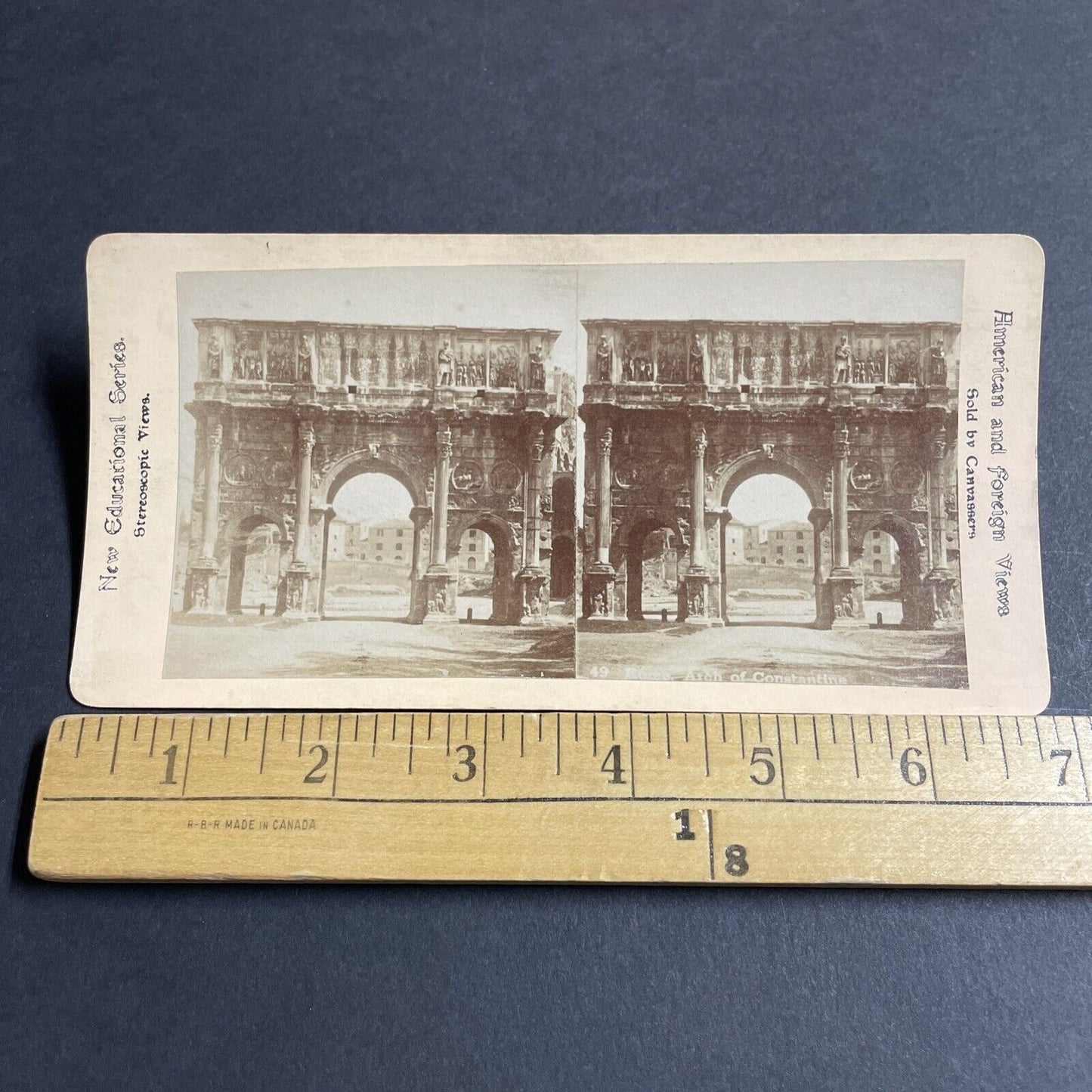 Antique 1880s Arch Of Constantine Rome Italy Stereoview Photo Card P4509