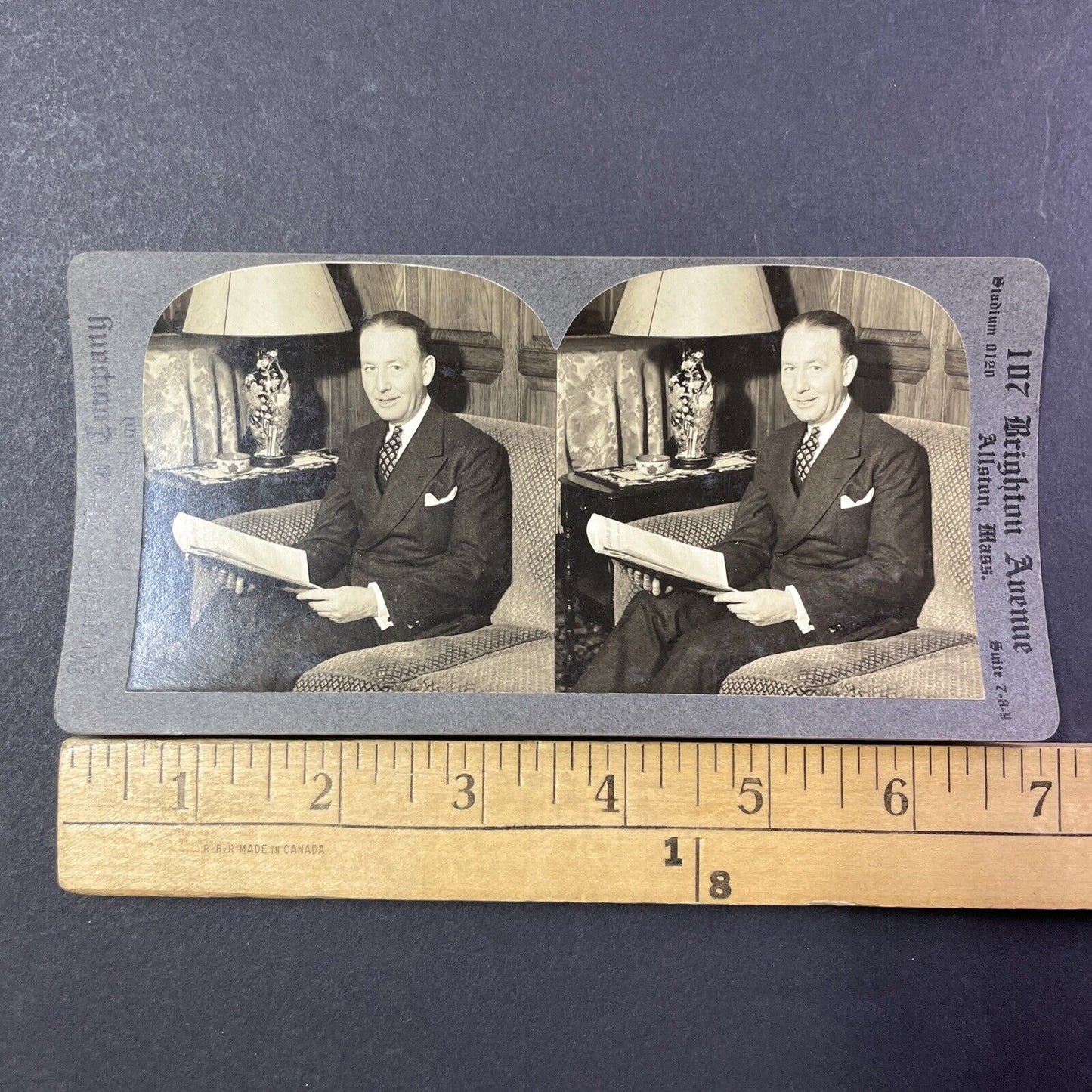 John Duke Of Worcester Massachusetts Stereoview OOAK Antique c1933 X2782