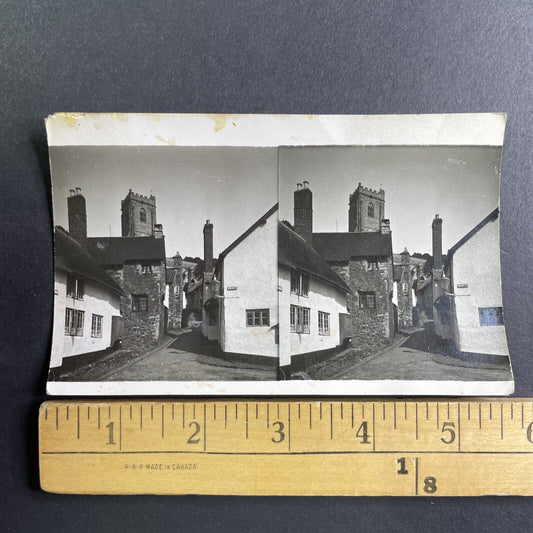 Church Minehead Somerset England Original Albumen Photo Stereoview c1930 Y1201