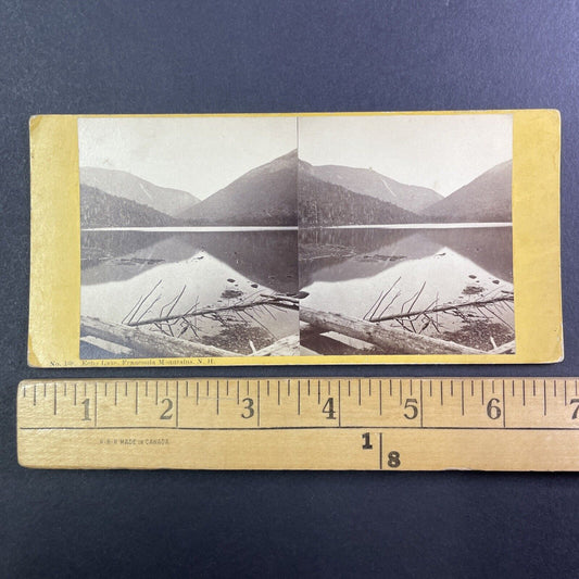 Echo Lake Franconia Notch New Hampshire Stereoview N.W. Pease c1870s Y925