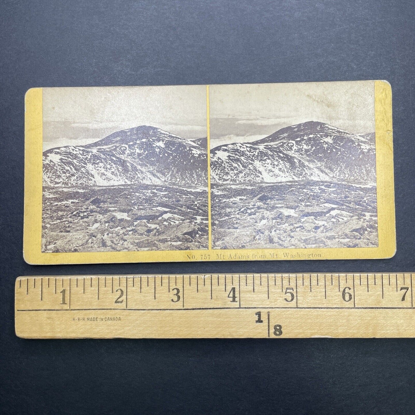 Antique 1870s First Photos Peak Of Mount Washington Stereoview Photo Card P1119