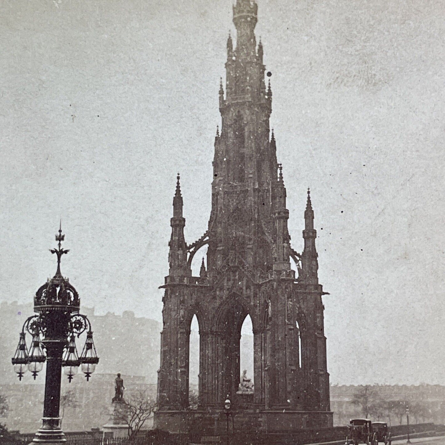 Walter Scott Monument Scotland Stereoview BW Kilburn Antique c1877 X3263