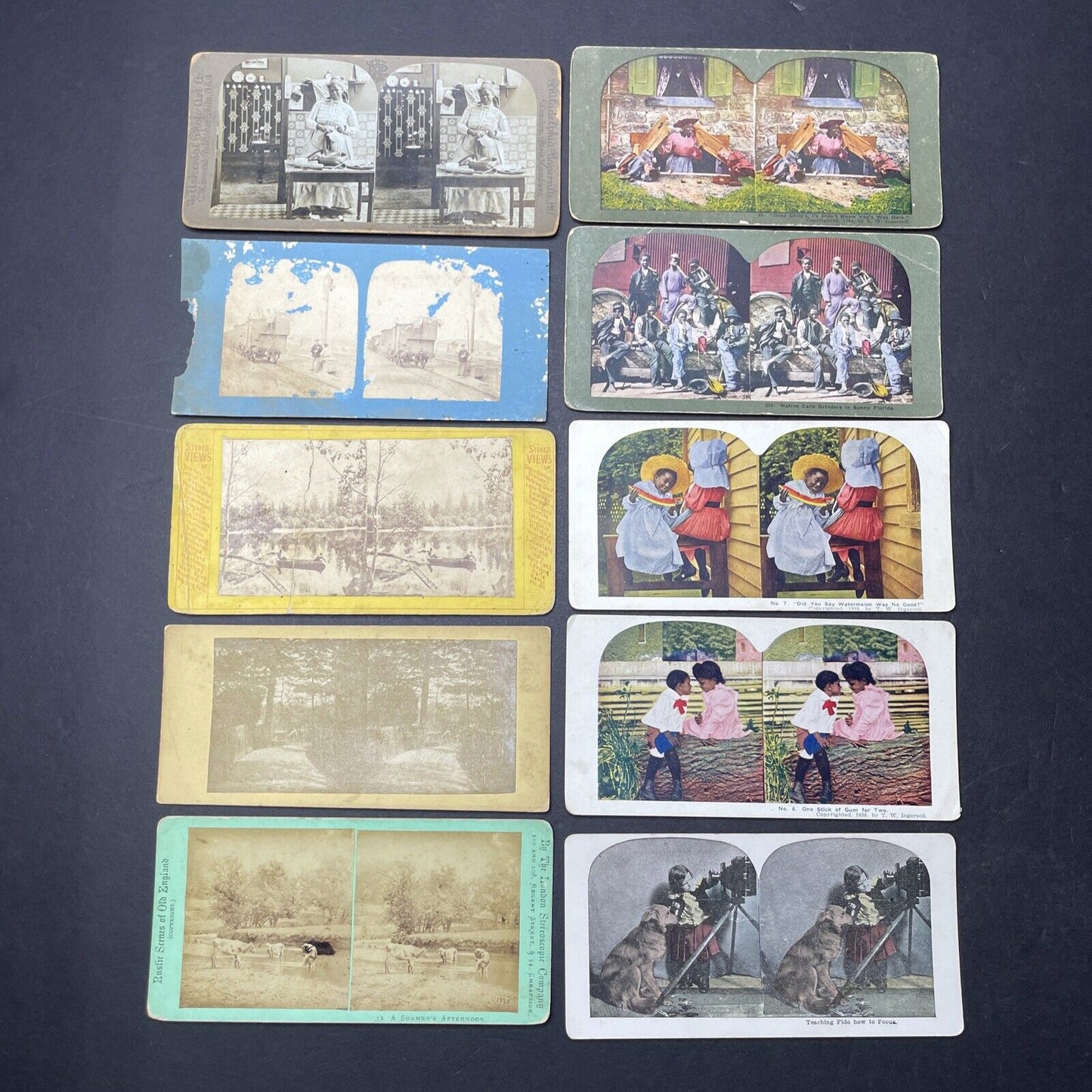 Lot Of 50 Various Scenes & Americana Stereoview Photo Cards Antique c1870s-1910s
