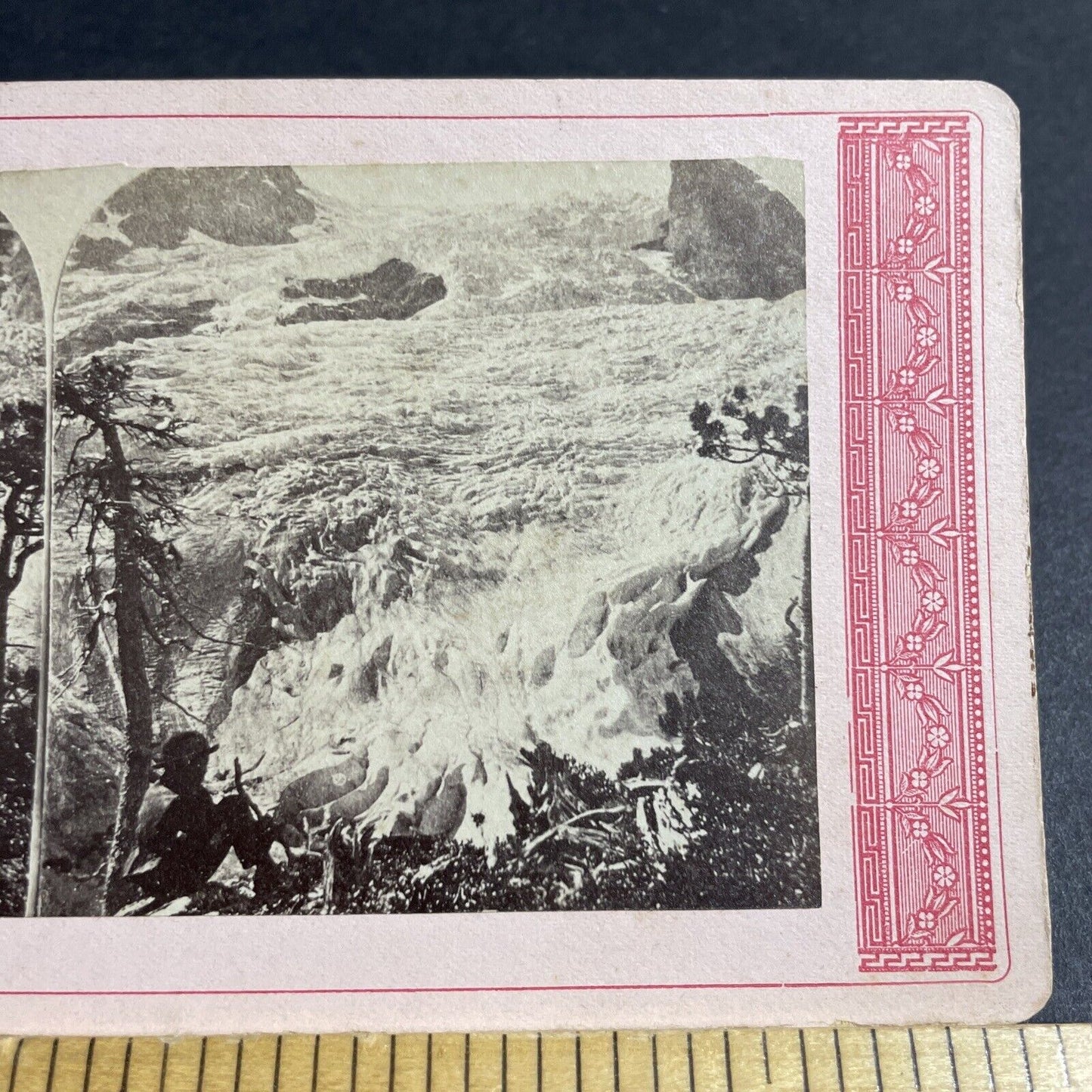 Antique 1870s Rosenlaui Glacier Switzerland Stereoview Photo Card P4169