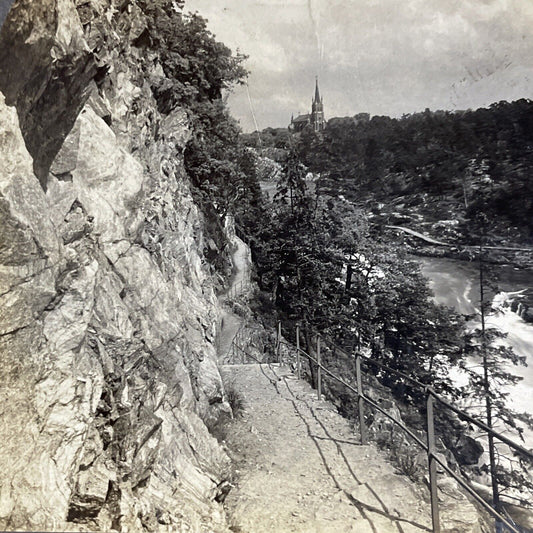 Antique 1906 Trollhattan Sweden Mountain View Stereoview Photo Card P5519