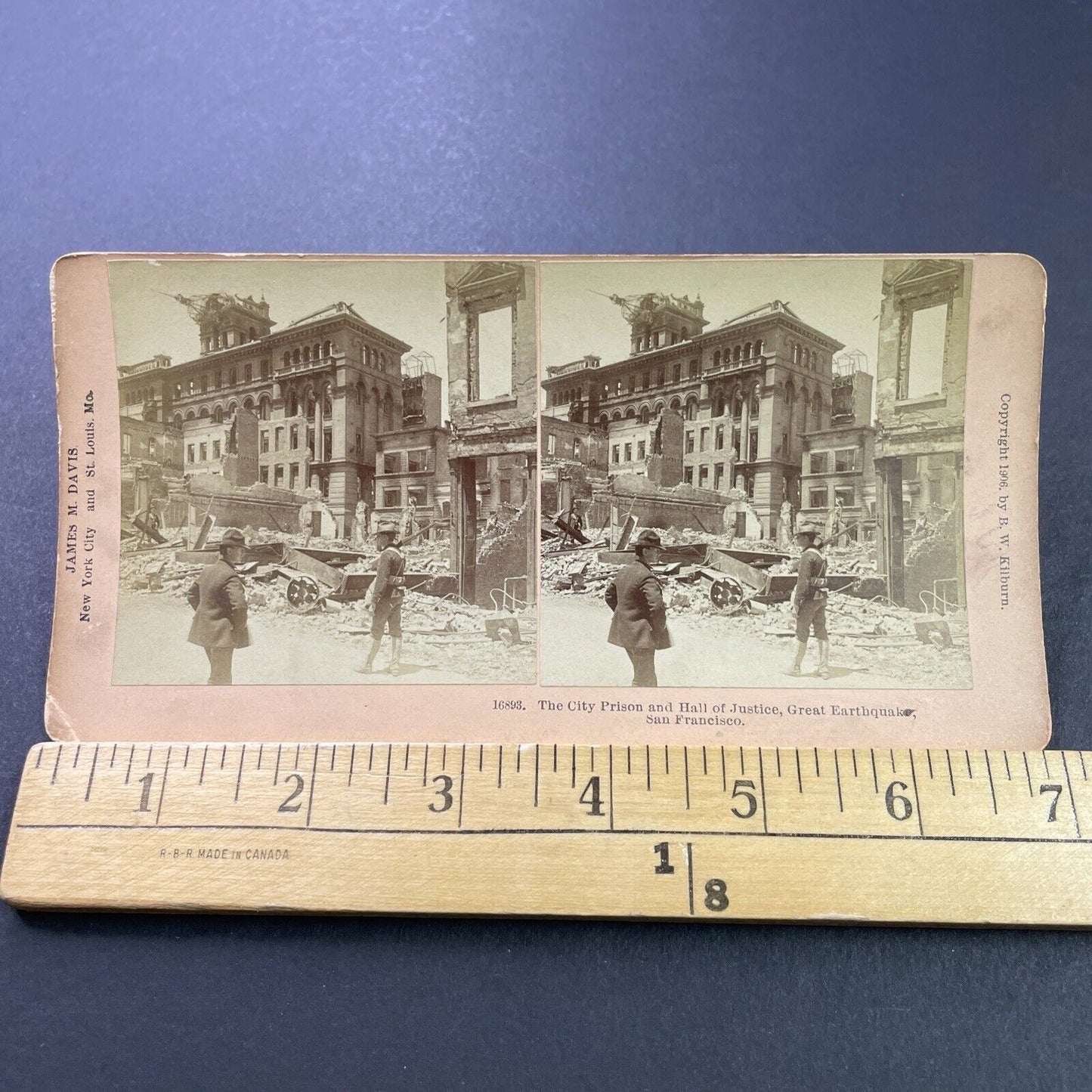 Antique 1906 Earthquake Damage San Francisco CA Stereoview Photo Card P3920