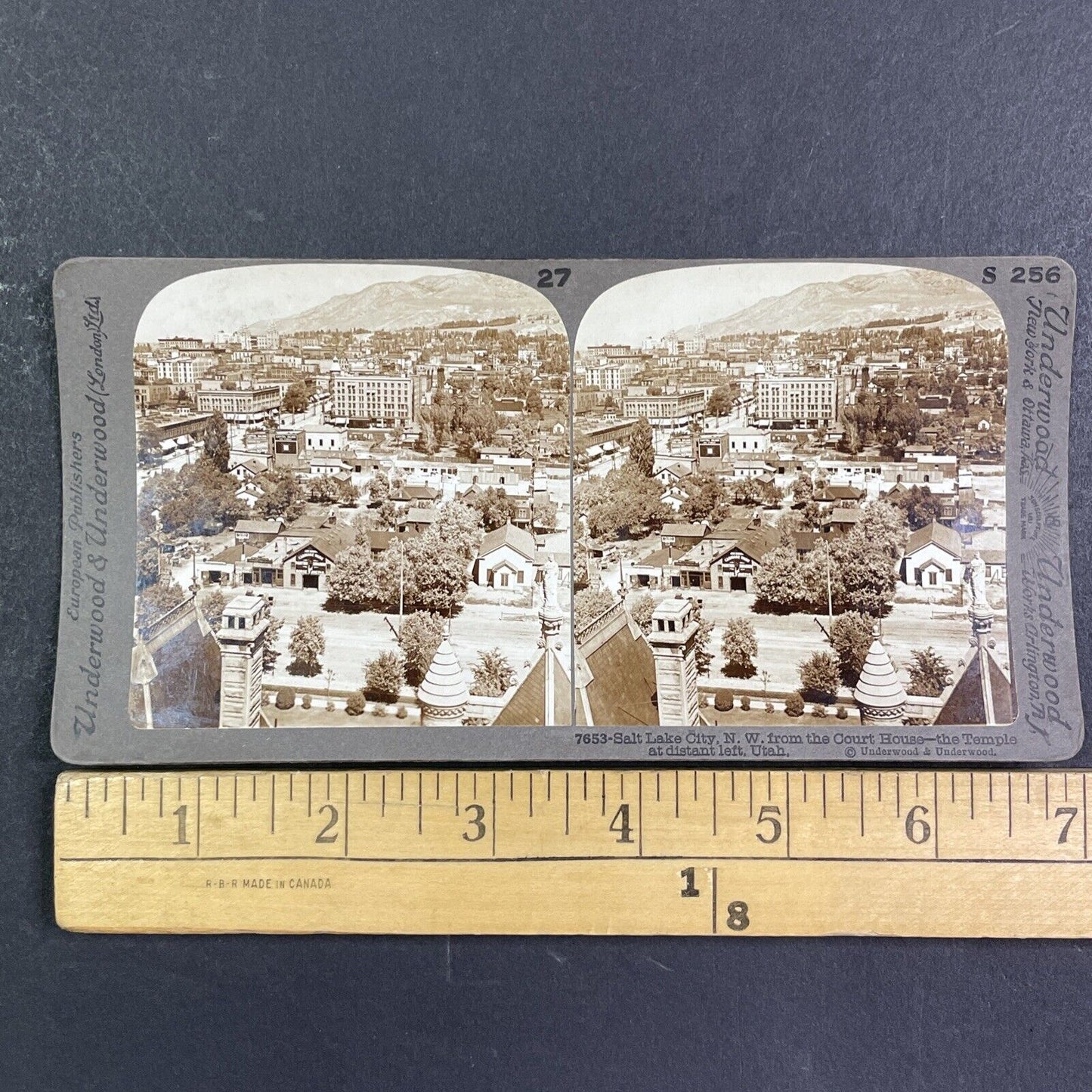 Salt Lake City Utah Panorama View Stereoview Antique c1899 Y1126