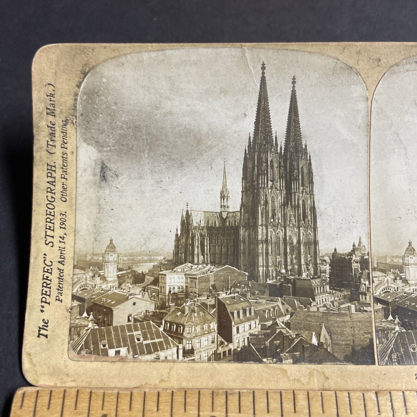 Antique 1901 The Great Church Cathedral Cologne DE Stereoview Photo Card P4480