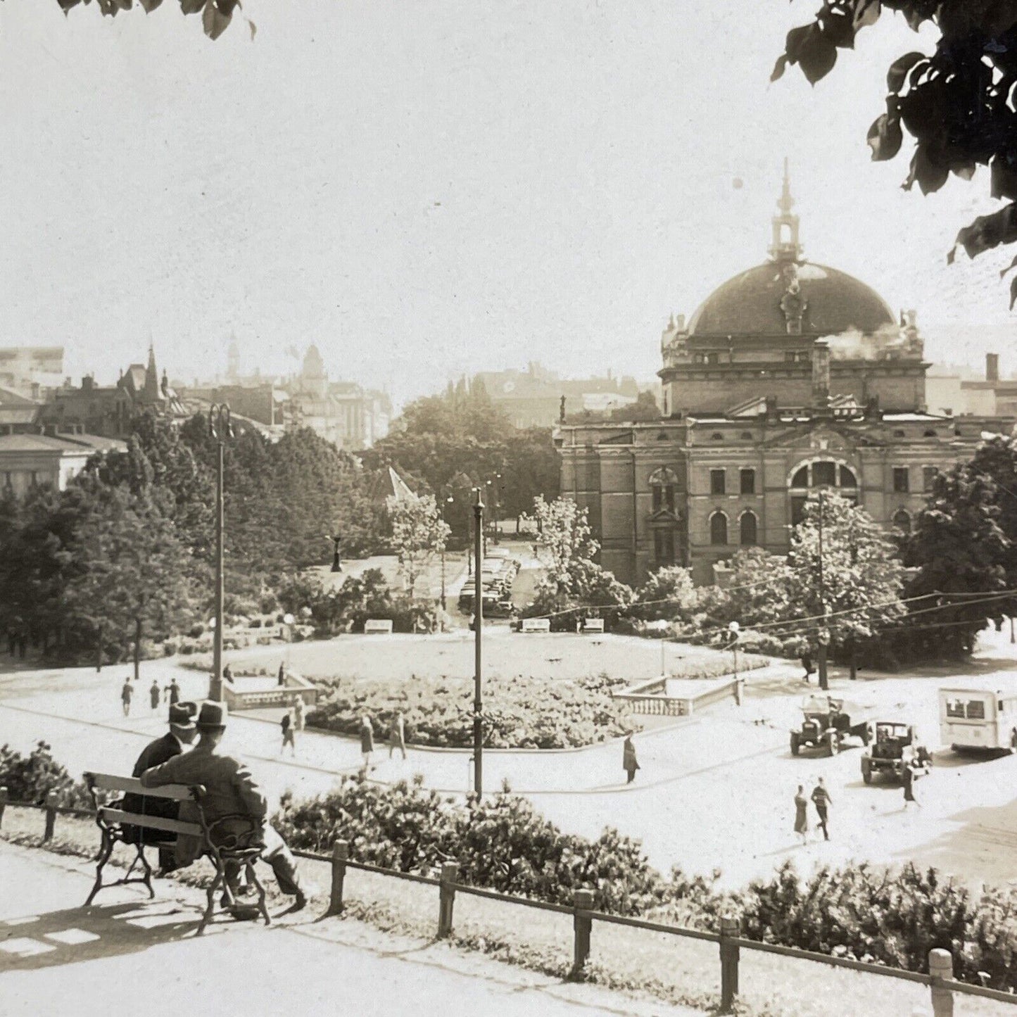 Oslo National Theater Norway Stereoview Late Period View Antique c1933 Y1236