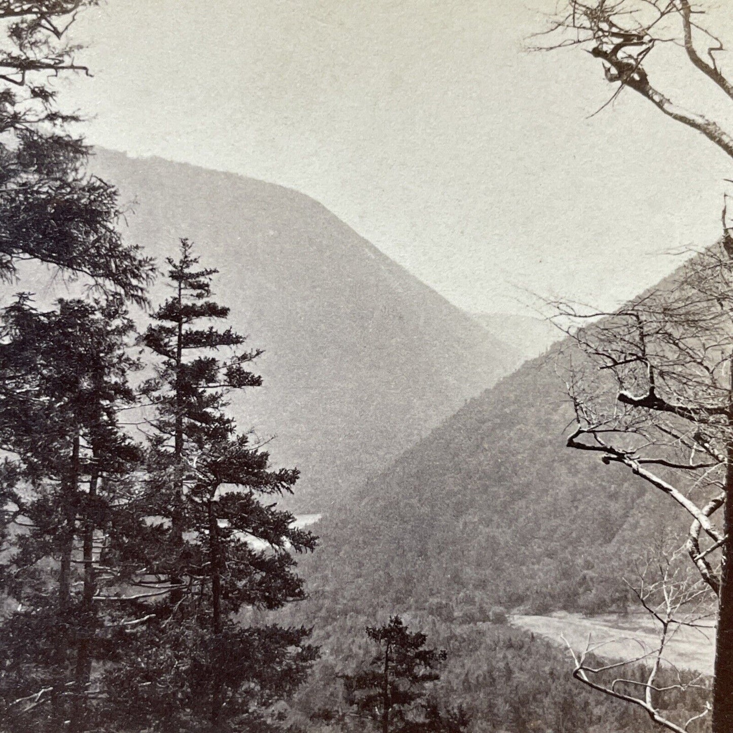 Antique 1870s Franconia Notch Mountains NH Stereoview Photo Card V1895