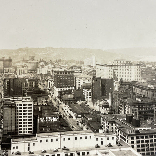 Antique 1920s Downtown Seattle Washington Stereoview Photo Card P4836