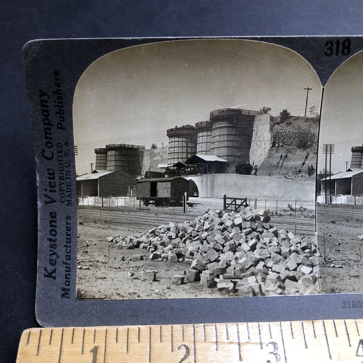 Antique 1920s Brick Factory Cordoba Argentina Stereoview Photo Card P2029