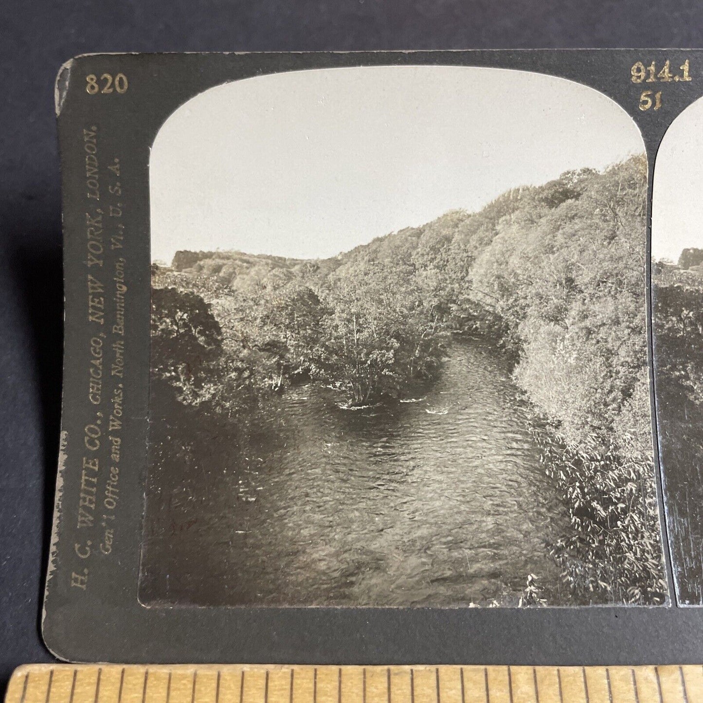 Antique 1903 The River In Ayrshire Scotland UK Stereoview Photo Card P4216