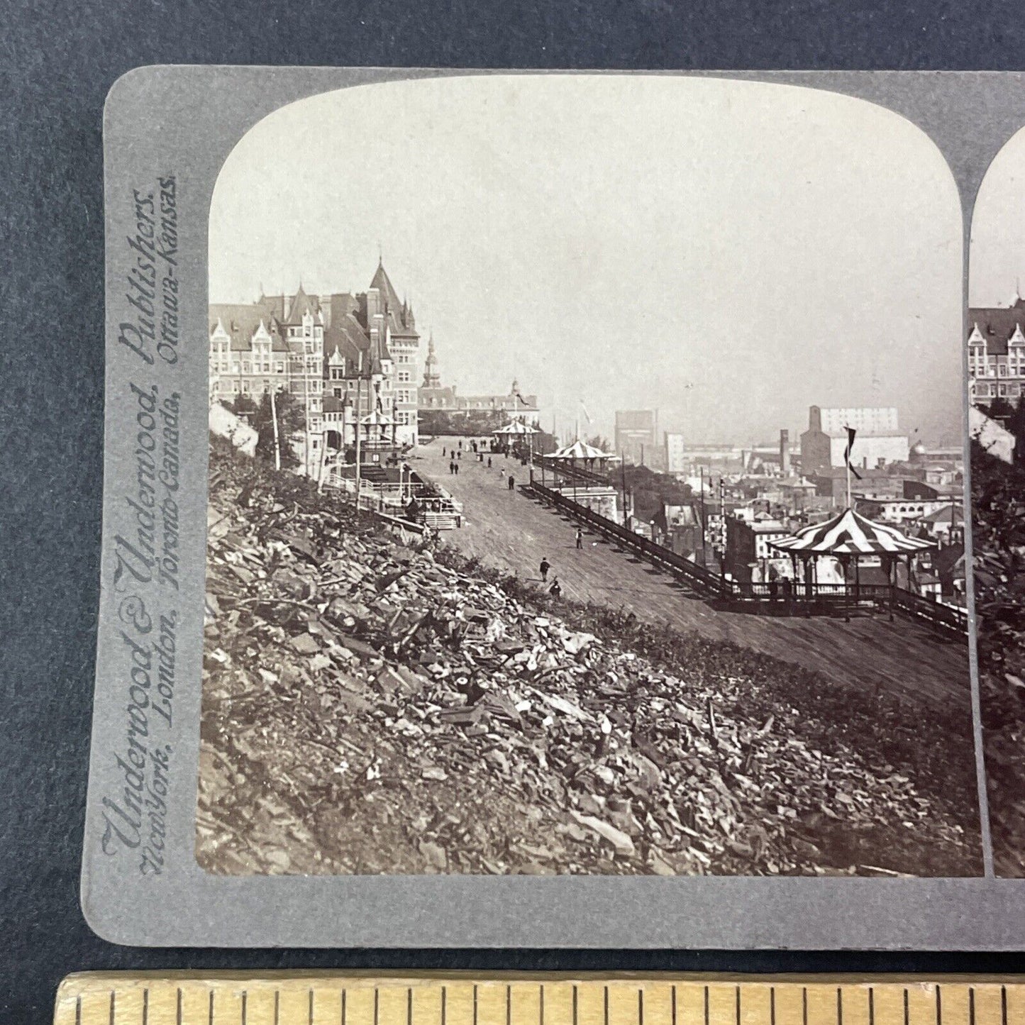 Chateau Frontenac Quebec City Canada Stereoview Antique c1901 Y1770