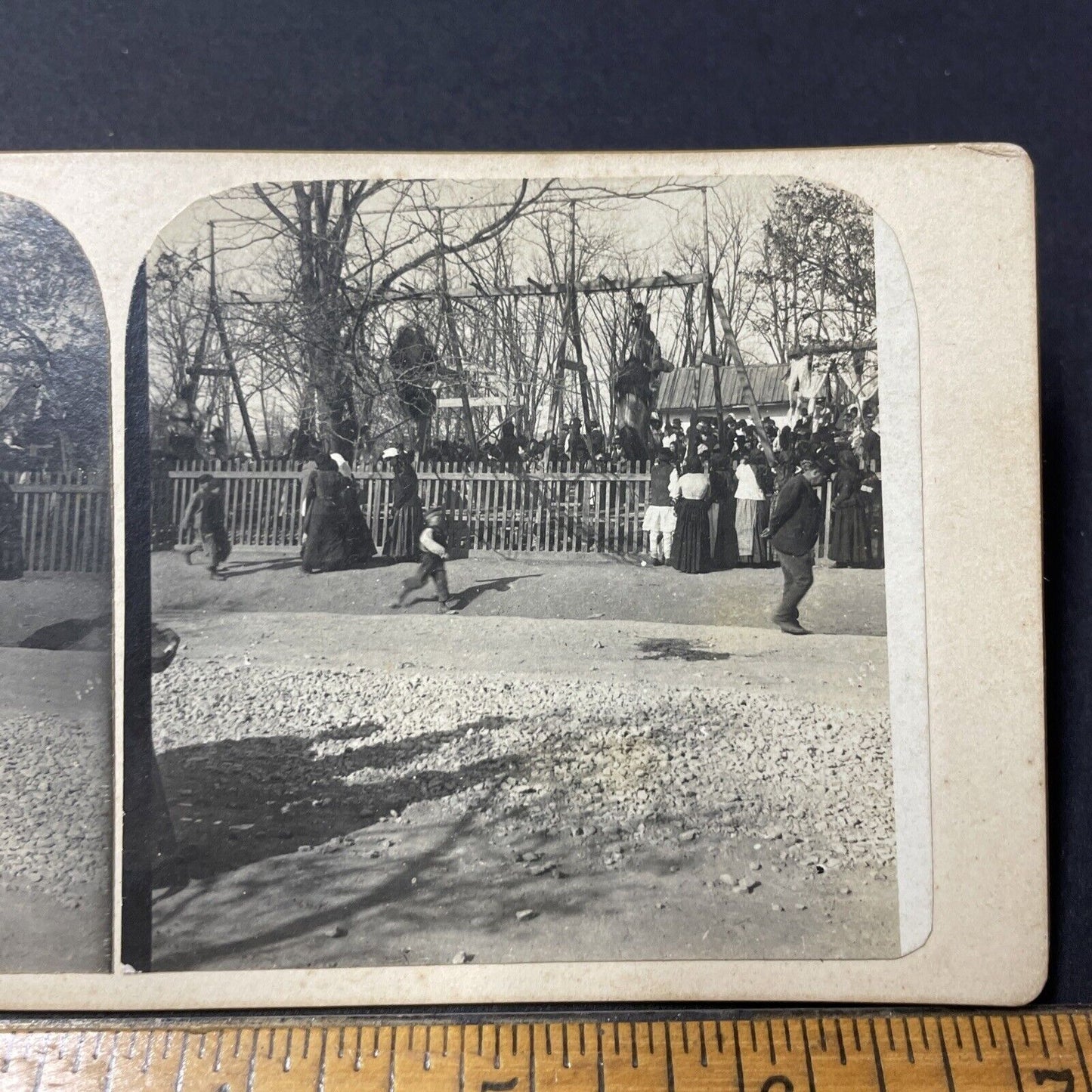 Antique 1905 Grimsby Beach Park Ontario Canada Stereoview Photo Card Q2229