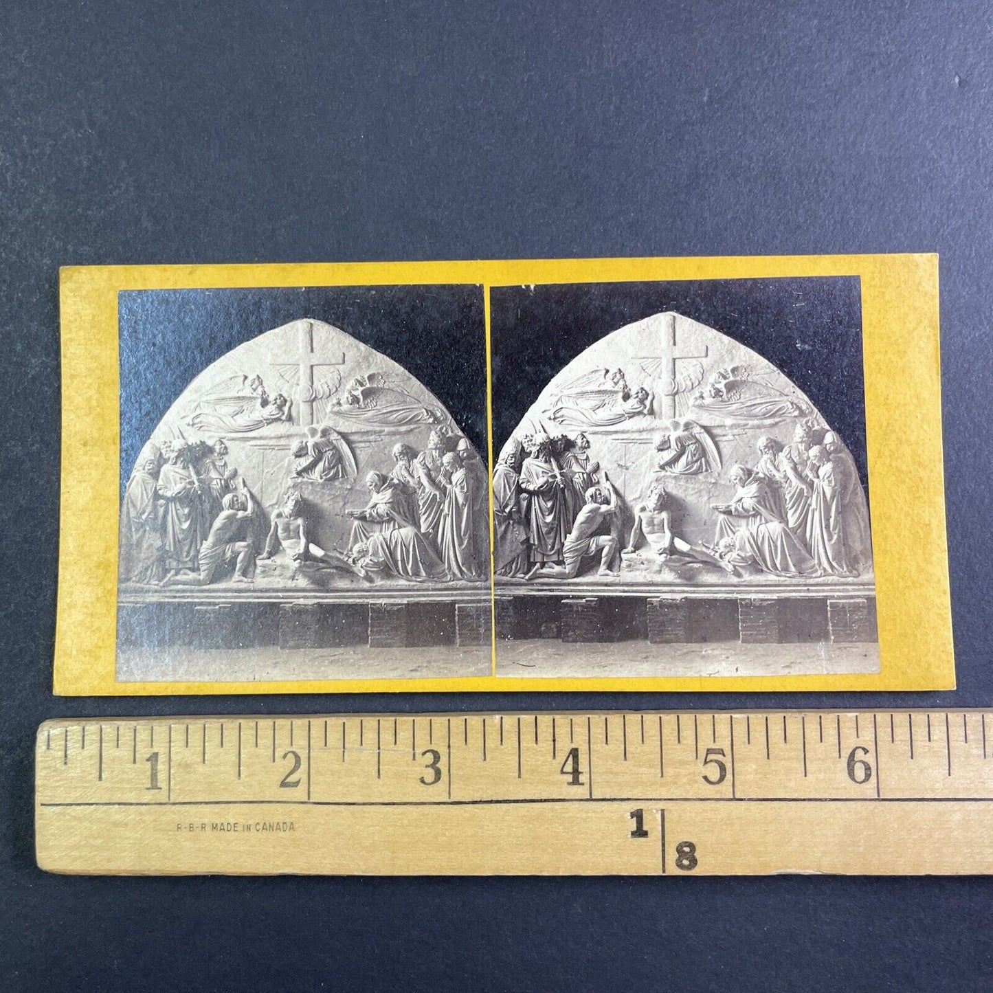 Exaltation of the Cross by Giovanni Dupre Stereoview Firenze Antique c1871 X4216