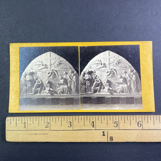 Exaltation of the Cross by Giovanni Dupre Stereoview Firenze Antique c1871 X4216