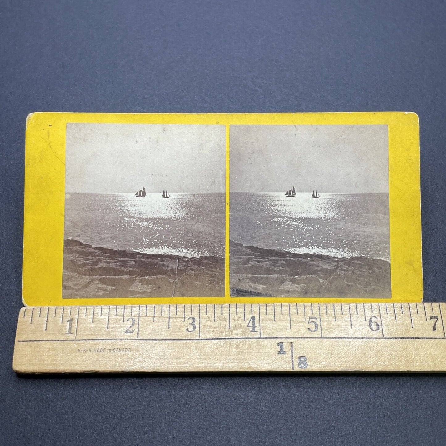 Antique 1870s Cape Ann Massachusetts Stereoview Photo Card V1721