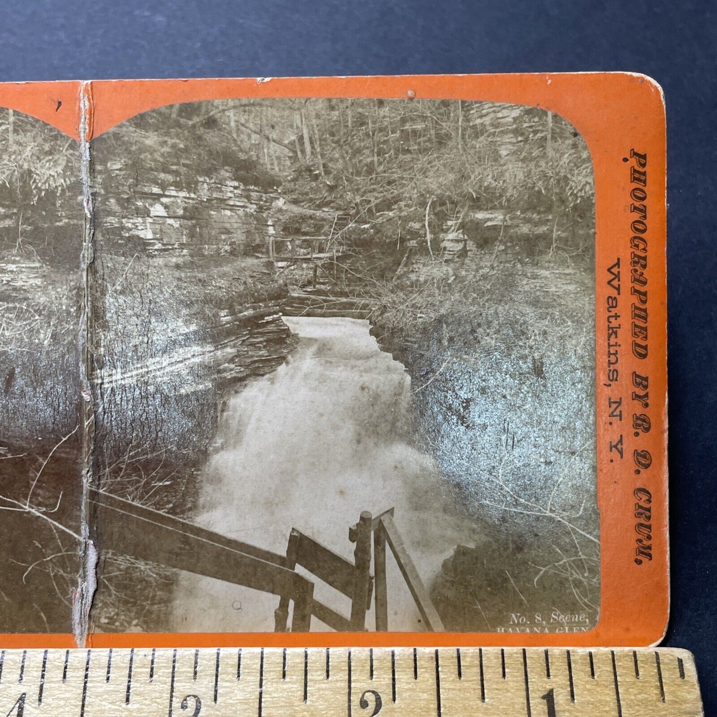 Antique 1860s Havana Glen Watkins Glen New York Stereoview Photo Card P2282