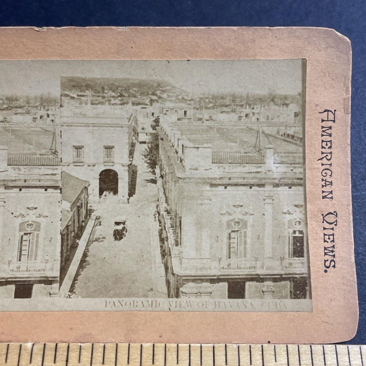 Antique 1880 The Main Street In Havana Cuba Stereoview Photo Card P5510