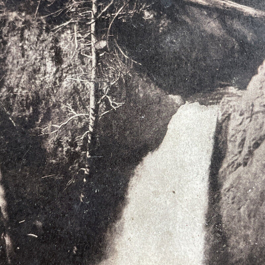 Antique 1905 Grand Falls Yellowstone Park Stereoview Photo Card P1980-02