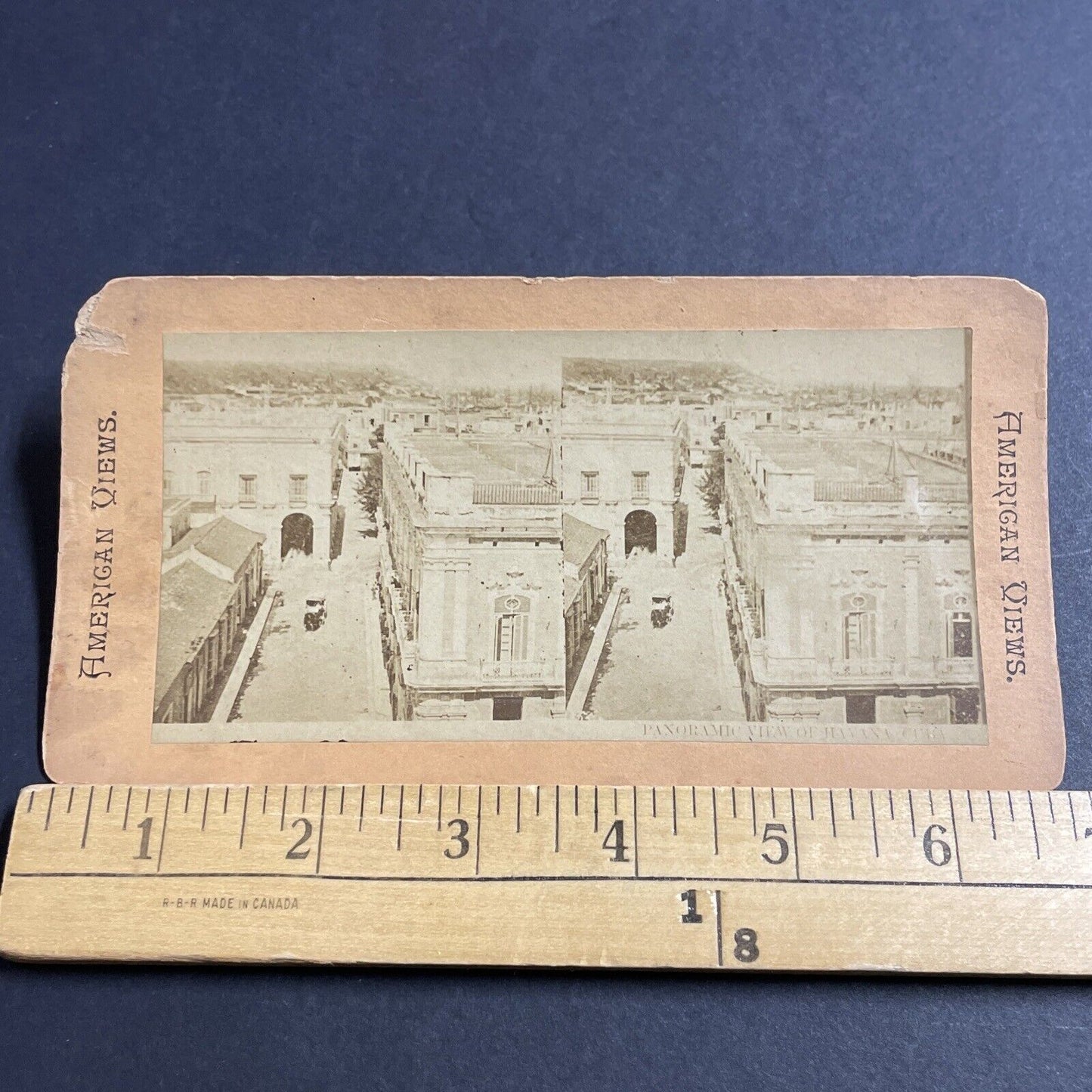 Antique 1880 The Main Street In Havana Cuba Stereoview Photo Card P5510