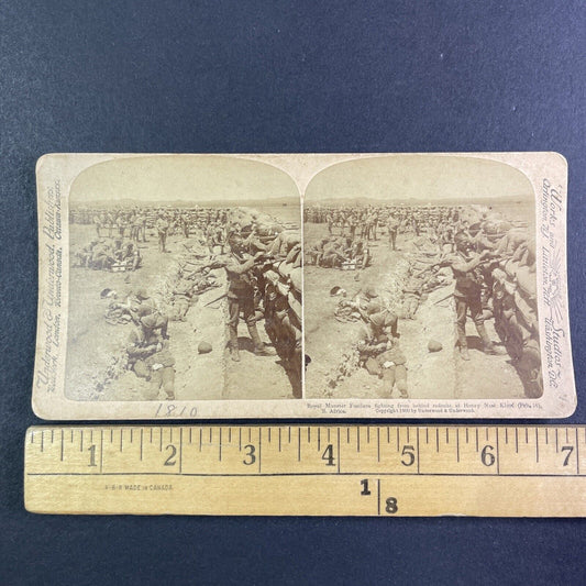 Boer War Casualties in the Trenches Stereoview South Africa Antique c1900 Y3030