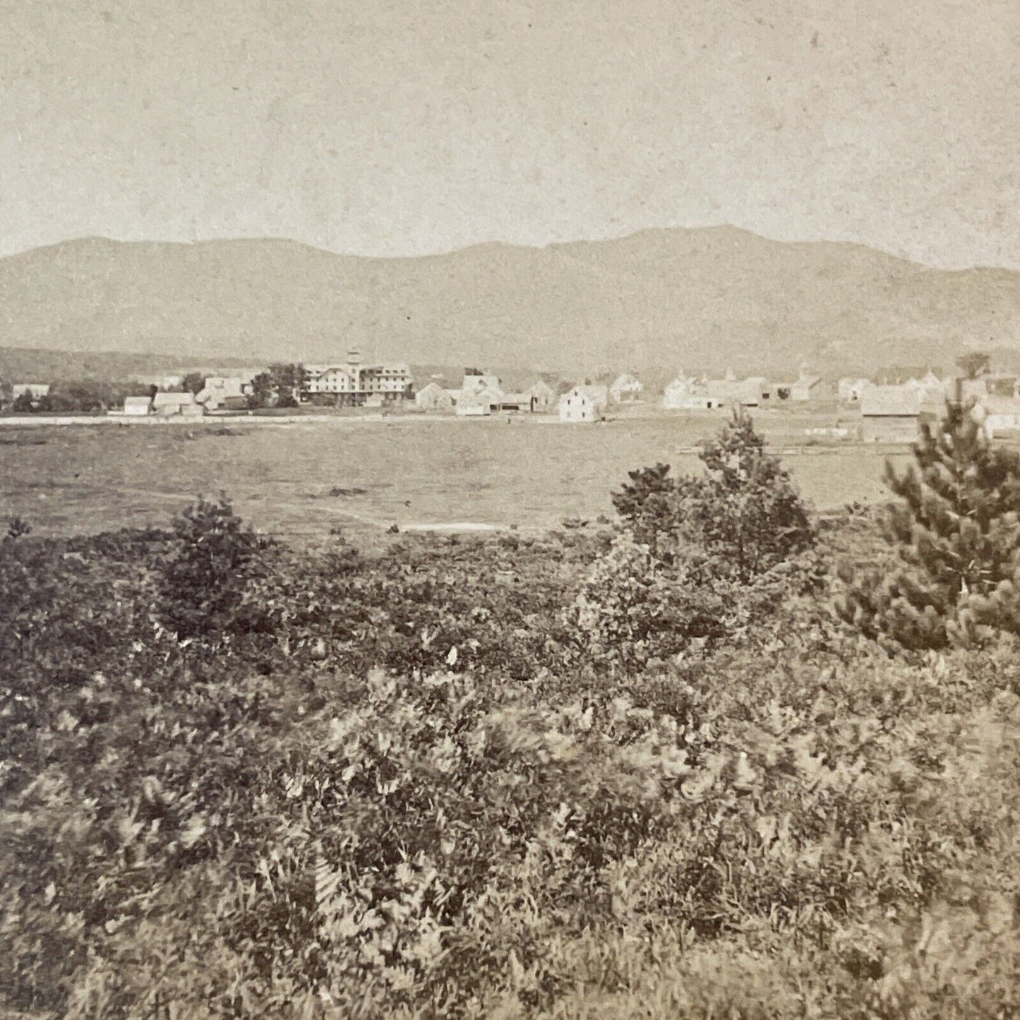 North Conway NH Stereoview City View Photo Card Antique c1872 X879