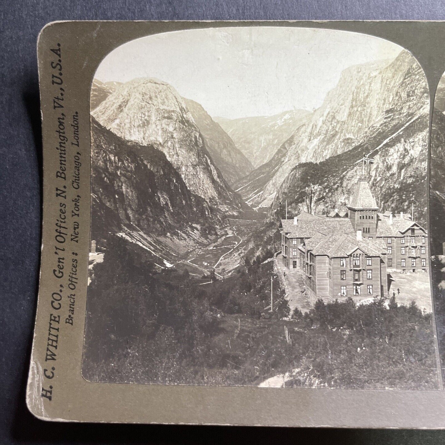 Antique 1902 Stalheim Hotel Stalheim Norway Stereoview Photo Card P1708