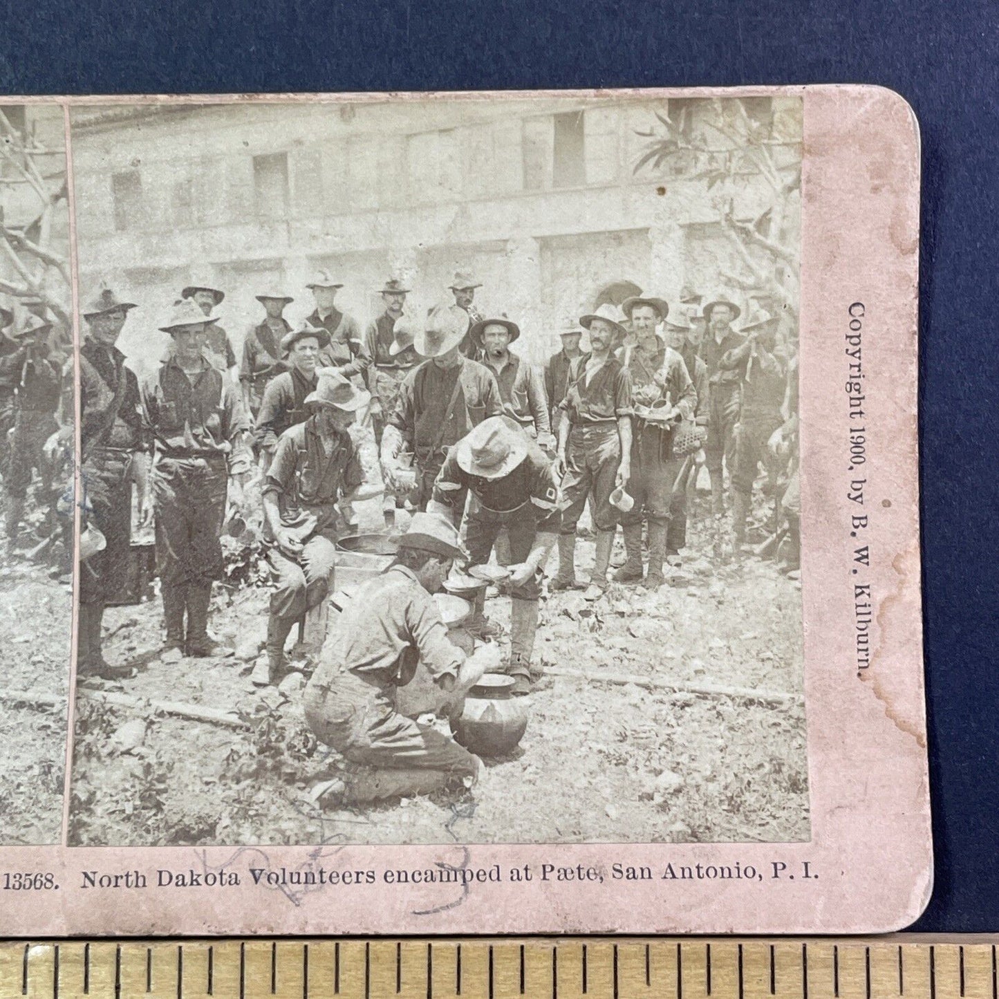 First North Dakota Volunteers US Army Stereoview Philippines Antique c1900 X2723